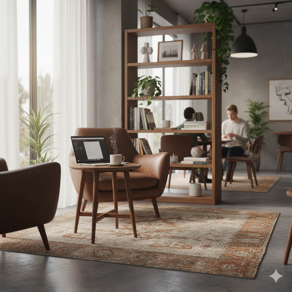 Cozy coffee shop interior