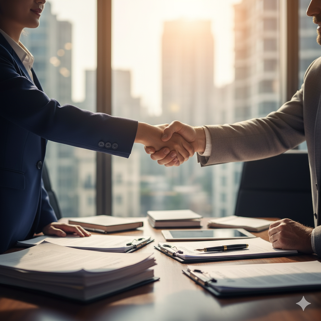 Business law handshake