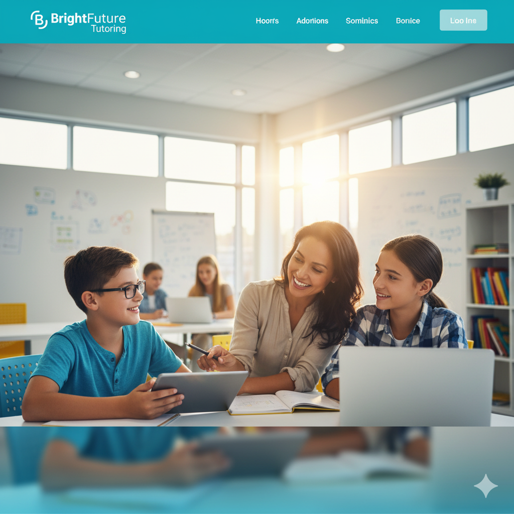 Student studying with a tutor